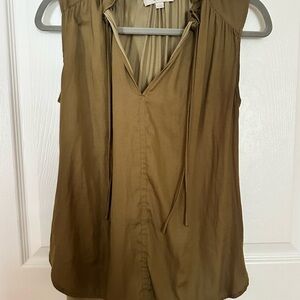 LOFT Olive Sleeveless Blouse